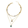 Casual Flower Alloy Inlay Rhinestones Women'S Layered Necklaces
