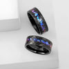 Casual Handmade Color Block Titanium Steel Black Plated Unisex Rings