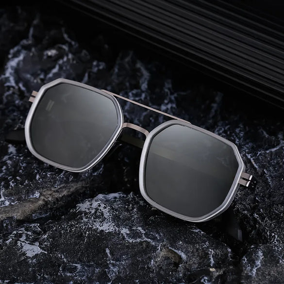 Casual Hawaiian Classic Style Square Tac Square Full Frame Men'S Sunglasses