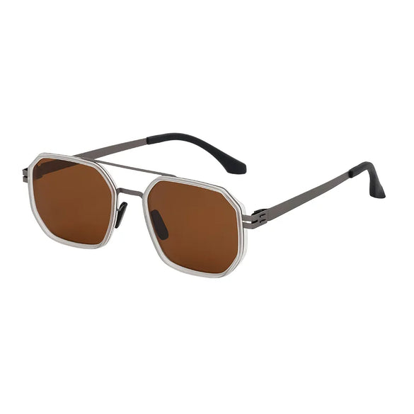 Casual Hawaiian Classic Style Square Tac Square Full Frame Men'S Sunglasses