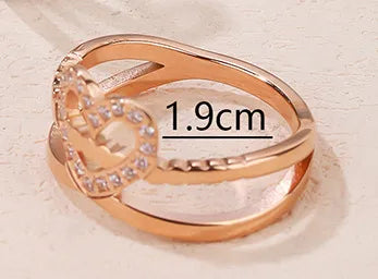 Casual Heart Shape Titanium Steel Artificial Gemstones Rings In Bulk