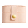 Casual Mini Ring Box Travel Portable Earring Jewelry Box Leather Solid Color Storage Box