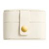 Casual Mini Ring Box Travel Portable Earring Jewelry Box Leather Solid Color Storage Box