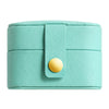 Casual Mini Ring Box Travel Portable Earring Jewelry Box Leather Solid Color Storage Box