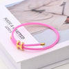 Casual Modern Style Simple Style Letter Colorful Solid Color 18K Gold Plated Stainless Steel Wholesale Wristband