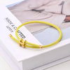 Casual Modern Style Simple Style Letter Colorful Solid Color 18K Gold Plated Stainless Steel Wholesale Wristband