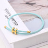 Casual Modern Style Simple Style Letter Colorful Solid Color 18K Gold Plated Stainless Steel Wholesale Wristband