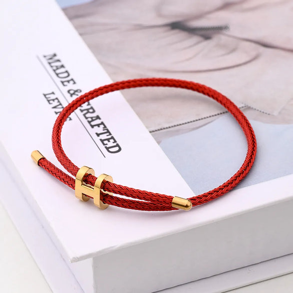 Casual Modern Style Simple Style Letter Colorful Solid Color 18K Gold Plated Stainless Steel Wholesale Wristband