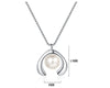 Casual Pearl Sterling Silver Plating Inlay Shell White Gold Plated Pendant Necklace