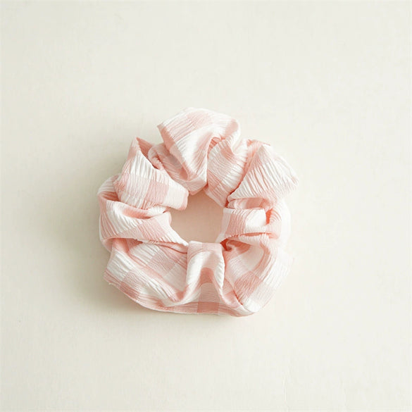 Casual Plaid Fabric Hair Tie Hair Accessories For Girls With High Elasticity And Seiko Craft