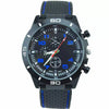 Casual Plastic Case Silicone Strap Stainless Steel Buckle Round Dial Men's Quartz Watch
