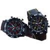 Casual Plastic Case Silicone Strap Stainless Steel Buckle Round Dial Men's Quartz Watch