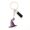 Casual Preppy Style Commute Pumpkin Witches Knot Bat Arylic Tassel Halloween Bag Pendant Keychain