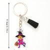 Casual Preppy Style Commute Pumpkin Witches Knot Bat Arylic Tassel Halloween Bag Pendant Keychain