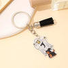 Casual Preppy Style Commute Pumpkin Witches Knot Bat Arylic Tassel Halloween Bag Pendant Keychain