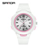 Casual Quartz Watch For Men And Women Abs Case Tpu Strap Stainless Steel Buckle Acrylic Mirror Round Dial Spiral Crown Pin Buckle