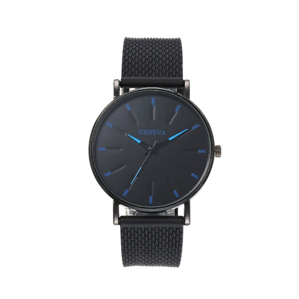 Casual Quartz Watch With Plastic Strap Round Dial Alloy Case For Men And Women