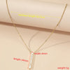 Wholesale Jewelry Casual Rectangle Titanium Steel Resin 18K Gold Plated Polishing Plating Pendant Necklace