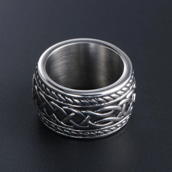 Casual Retro Chains Print 304 Stainless Steel Men'S Rings