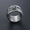 Casual Retro Chains Print 304 Stainless Steel Men'S Rings