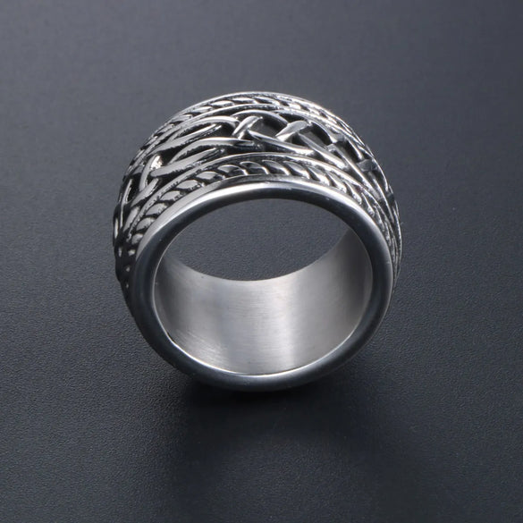 Casual Retro Chains Print 304 Stainless Steel Men'S Rings