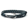 Casual Retro Fishhook Alloy Rope Layered Unisex Bracelets