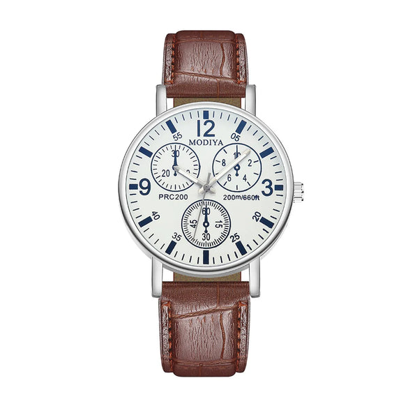 Casual Round Buckle Quartz Men'S Watches