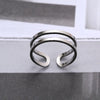Casual Round Stainless Steel Plating Unisex Open Ring