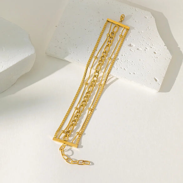 Casual Simple Style Commute Heart Shape 304 Stainless Steel Rubber Stone 18K Gold Plated Artificial Rhinestones Bracelets In Bulk