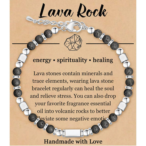 Casual Simple Style Cross 304 Stainless Steel Natural Stone Wholesale Bracelets