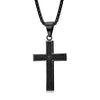Casual Simple Style Cross Letter Titanium Steel Plating Unisex Pendant Necklace