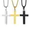 Casual Simple Style Cross Letter Titanium Steel Plating Unisex Pendant Necklace