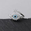 Casual Simple Style Devil'S Eye Copper Gold Plated Zircon Open Ring In Bulk