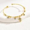 Casual Simple Style Devil's Eye Palm Copper 18k Gold Plated Zircon Bangle In Bulk