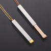 Wholesale Jewelry Casual Simple Style Geometric Customization Laser Engraving Stainless Steel Pendant Necklace