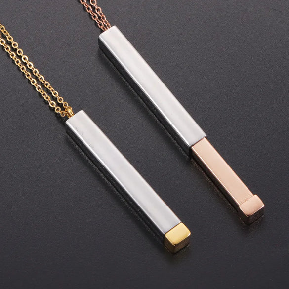 Wholesale Jewelry Casual Simple Style Geometric Customization Laser Engraving Stainless Steel Pendant Necklace