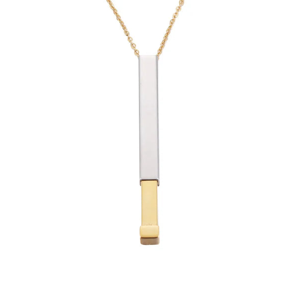 Wholesale Jewelry Casual Simple Style Geometric Customization Laser Engraving Stainless Steel Pendant Necklace