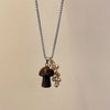 Casual Simple Style Grape Mushroom Natural Stone Titanium Steel Wholesale Pendant Necklace
