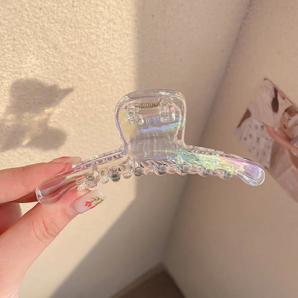 Casual Simple Style Heart Shape Bow Knot Arylic Alloy Hair Claws 1 Piece