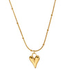 Casual Simple Style Heart Shape Titanium Steel Plating 18k Gold Plated Pendant Necklace