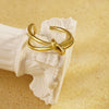 Casual Simple Style Knot Titanium Steel Plating Titanium Steel 18k Gold Plated Open Ring