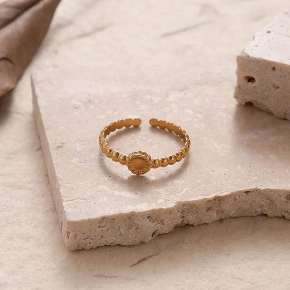 Wholesale Jewelry Casual Simple Style Leaf Heart Shape Snake 304 Stainless Steel Plating Hollow Out Open Ring