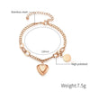 Casual Simple Style Letter Heart Shape 304 Stainless Steel 18K Gold Plated Bracelets In Bulk