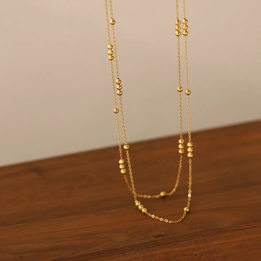 Casual Simple Style Round Stainless Steel Plating 18k Gold Plated Pendant Necklace
