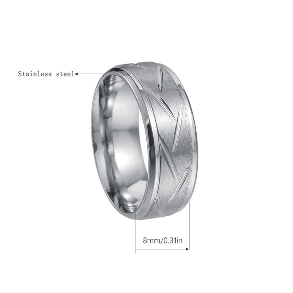 Casual Simple Style Solid Color 201 Stainless Steel Black Plated Men'S Rings