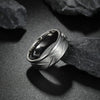 Casual Simple Style Solid Color 201 Stainless Steel Black Plated Men'S Rings