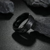 Casual Simple Style Solid Color 201 Stainless Steel Black Plated Men'S Rings