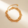 Casual Simple Style Solid Color 304 Stainless Steel 14K Gold Plated Bracelets In Bulk