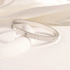 Casual Simple Style Solid Color 304 Stainless Steel Zircon Bangle In Bulk