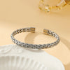 Casual Simple Style Solid Color Solid Color 304 Stainless Steel Braid Unisex Bangle